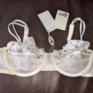 Christies white demi mesh bra 34B